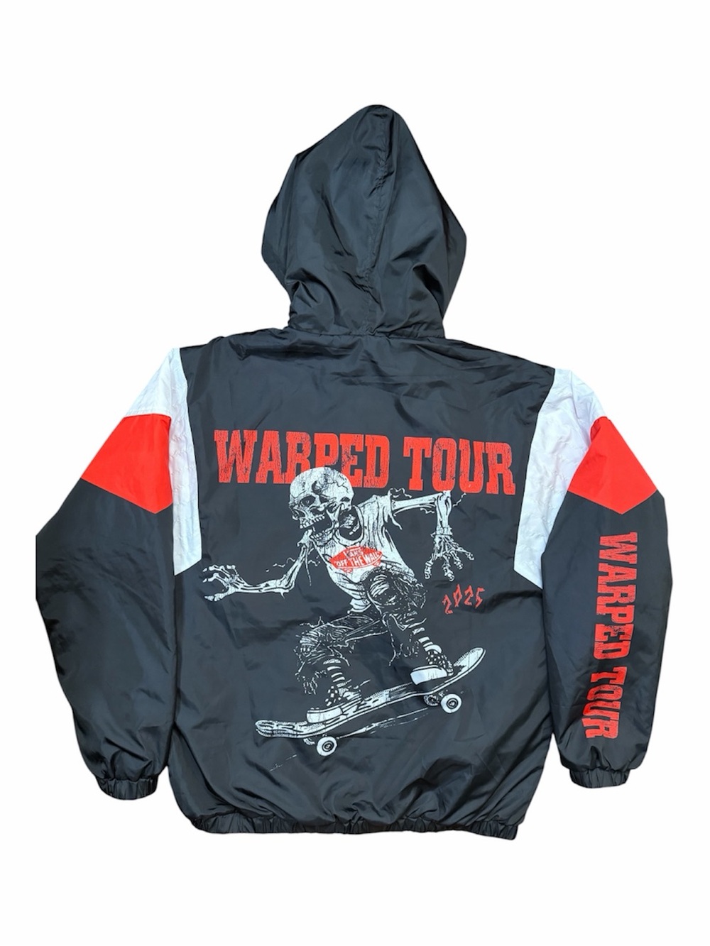 Warped Tour 2025 Vans - Exclusive Red Black Hooded Zip Jacket Bomber NWOT sz. XL